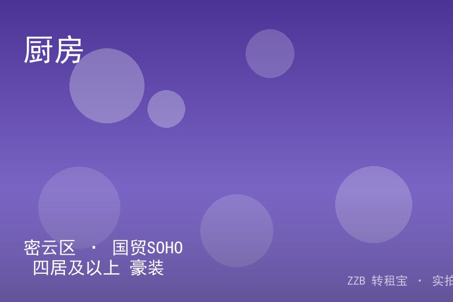 密云区 · 国贸SOHO 四居及以上 豪装 转租
