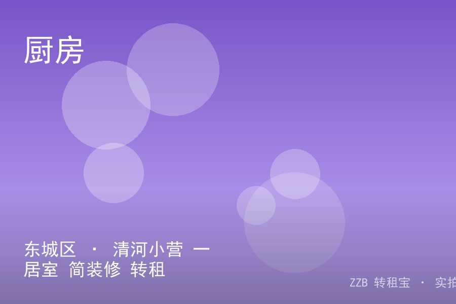 东城区 · 清河小营 一居室 简装修 转租