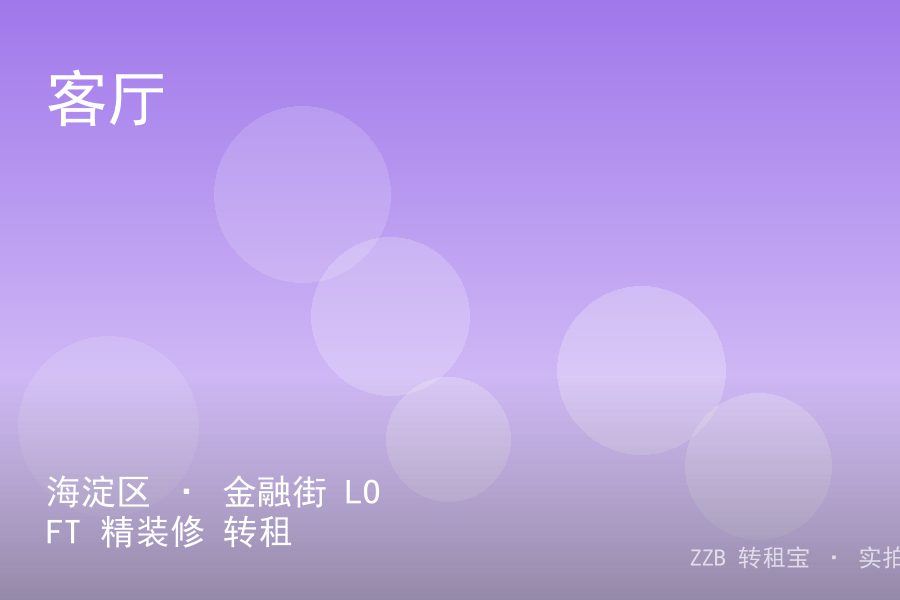 海淀区 · 金融街 LOFT 精装修 转租
